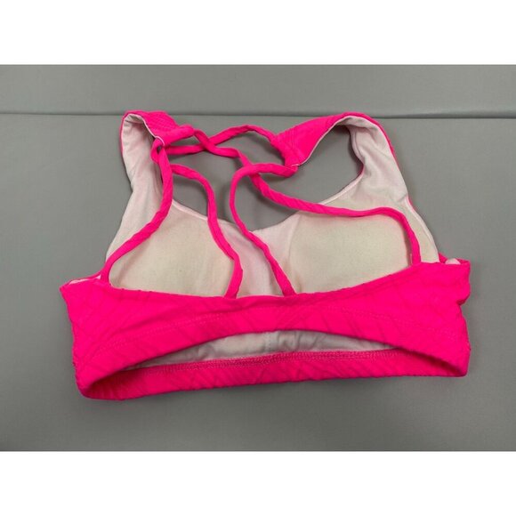 Onzie Mudra Neon Pink Sports Bra Size Medium /Large Athletic Barbie Activewear - Picture 2 of 8